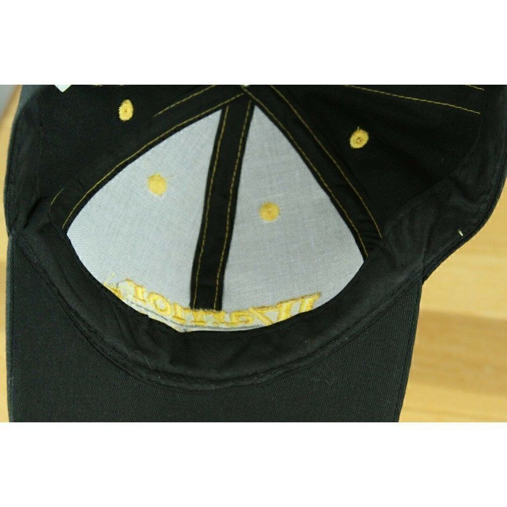 Warrior Custom Hat Golf Strap Back Cap Black Yellow - Picture 7 of 7